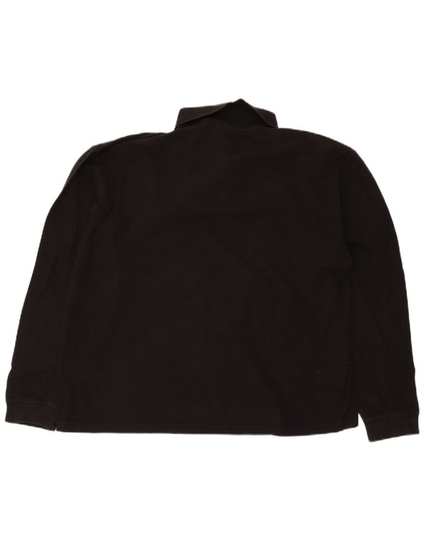Champion muška polo majica dugih rukava 2XL crni pamuk