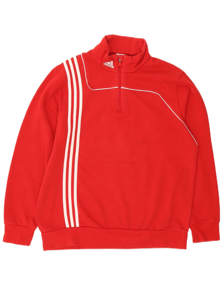 Adidas muška majica s izrezom i velikim crvenim pamukom