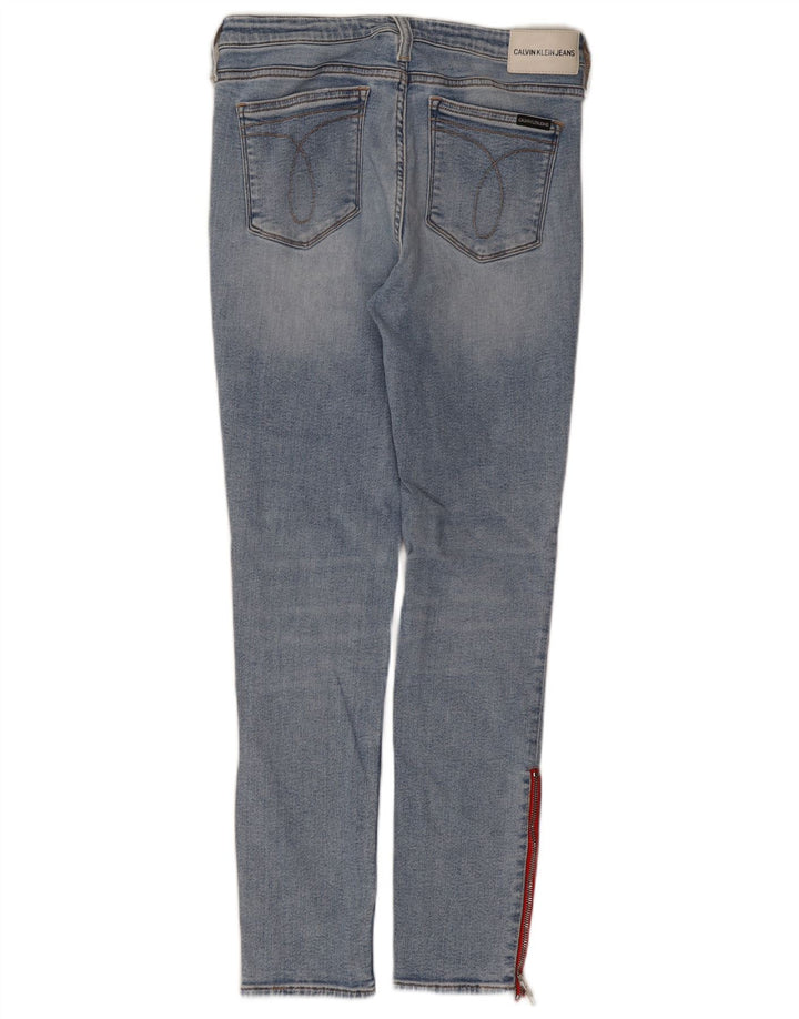 CALVIN KLEIN Womens Slim Jeans W29 L28 Blue Cotton