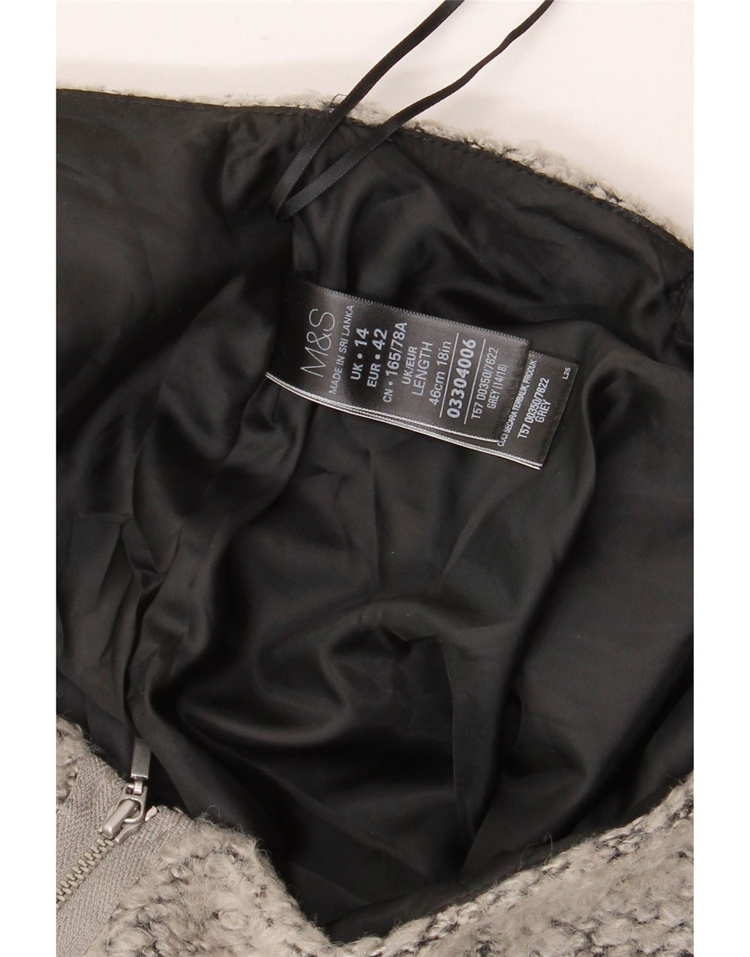 Marks & Spencer ženska mini suknja UK 14 Large W34 sivi flekasti poliester