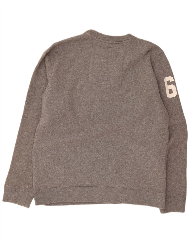 Superdry muški džemper s grafičkim motivima 2XL, sivi flekasti pamuk