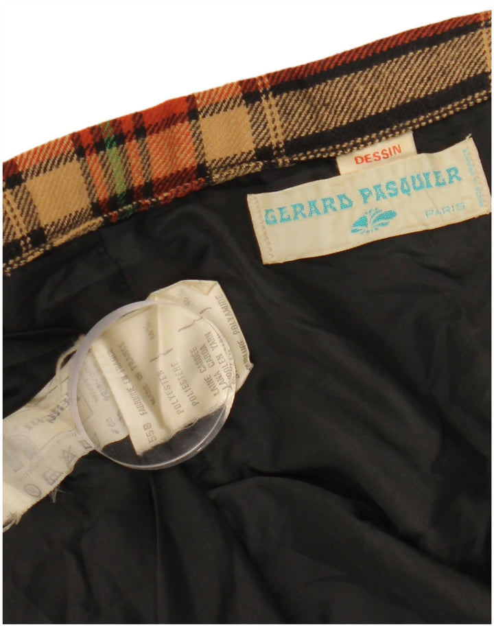 GERARD PASQUIER Ženska suknja A-kroja W24 XS crni karirani poliester