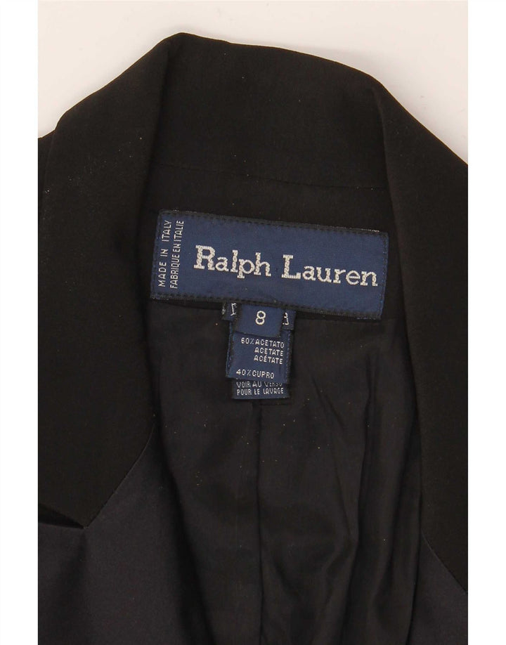 Ralph Lauren ženski kaput s dvostrukim kopčanjem US 8 srednje crne boje acetata