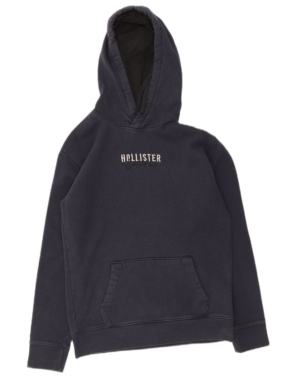 Hollister muška majica s kapuljačom s kapuljačom Srednje tamnoplavi pamuk