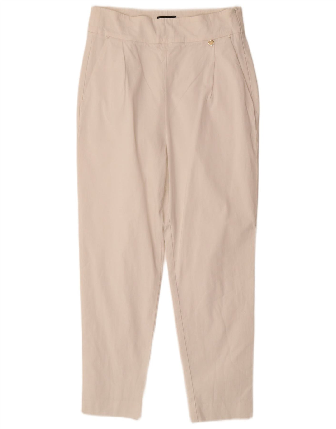 LIU JO Ženske sužene skraćene hlače IT 40 male W28 L25 bijela viskoza