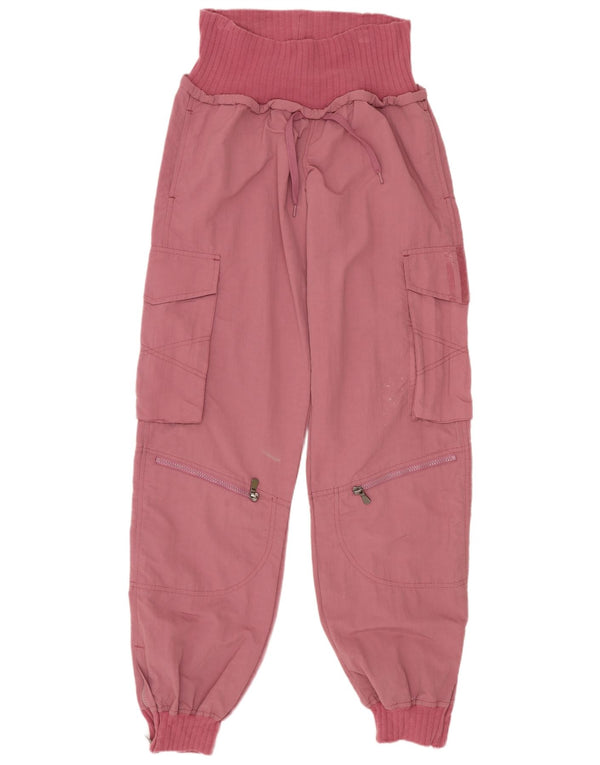 Adidas ženske hlače za trčanje Cargo hlače male W29 L33 ružičasti pamuk