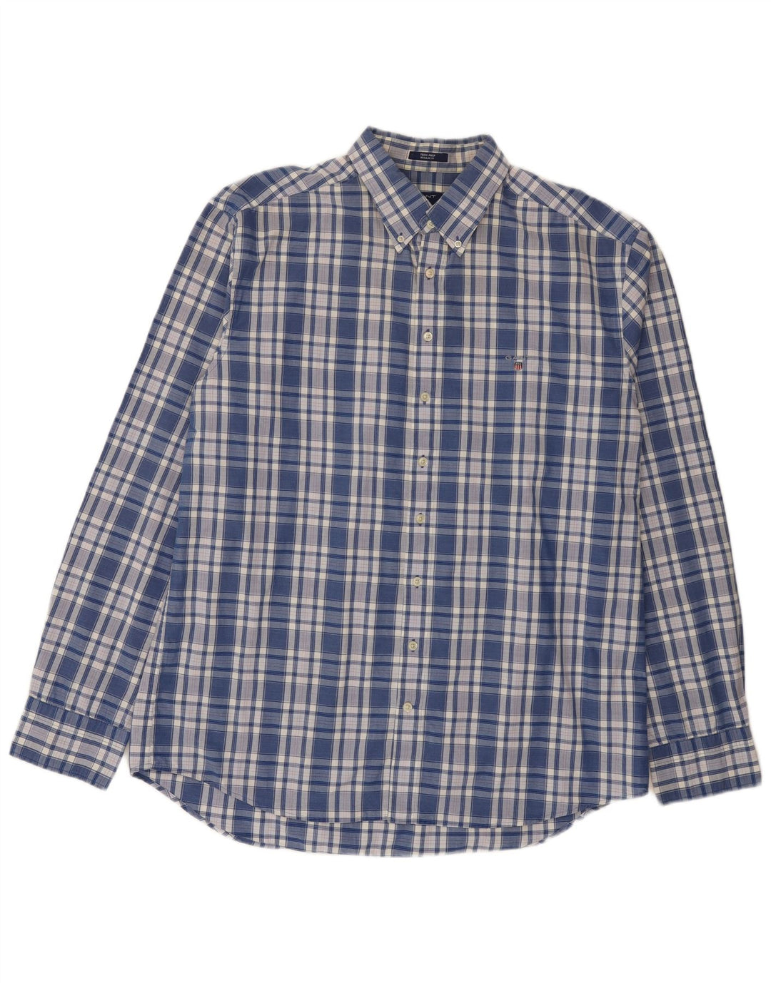 Gant muška košulja veličina 45/46 18 2XL plavi karirani pamuk