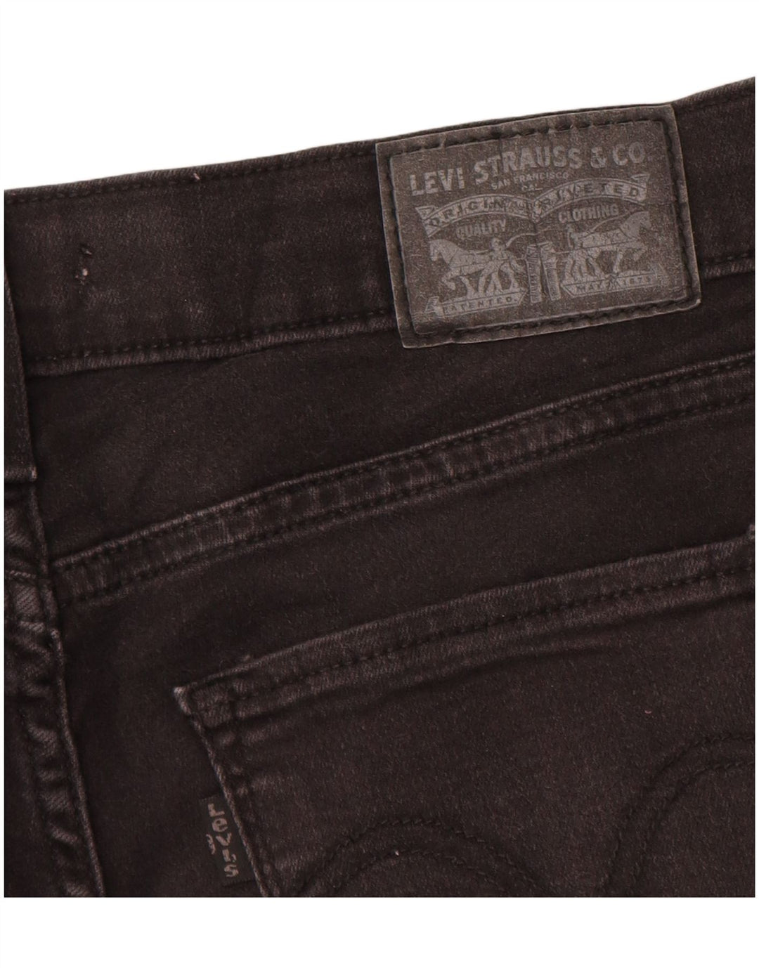 Levi's ženske traperice s curvy bootcut W30 L26 crni pamuk