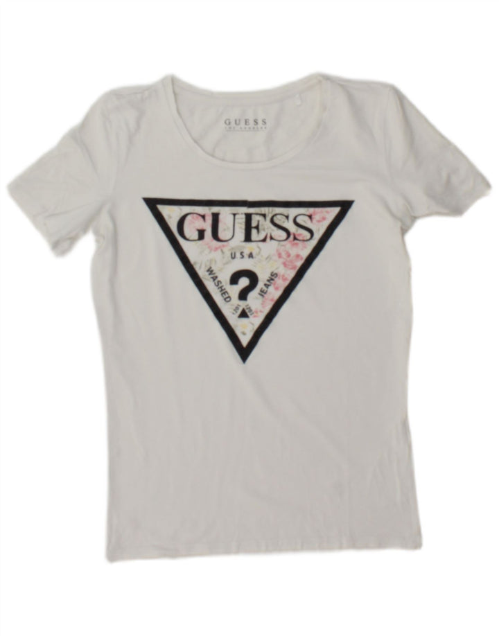 Guess ženska majica s grafikama UK 12 Medium Bijela