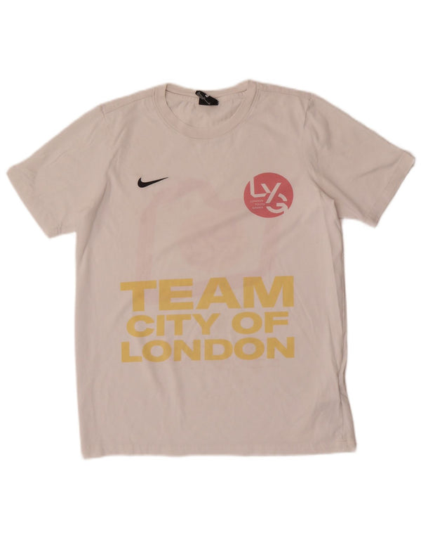 Nike Boys Dri Fit Graphic T-Shirt Top 13-14 Years XL bijeli pamuk