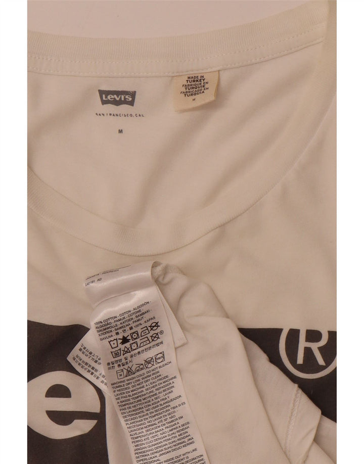LEVI'S Ženska majica kratkih rukava s grafičkim motivima UK 12 Srednje bijeli pamuk