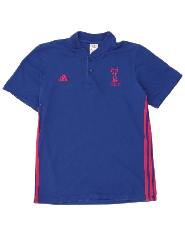 Adidas muška grafička polo majica srednje plavi pamuk