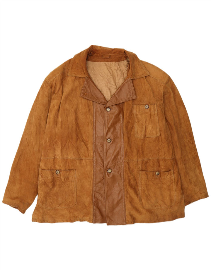 Vintage muška antilop jakna IT 54 XL bež koža