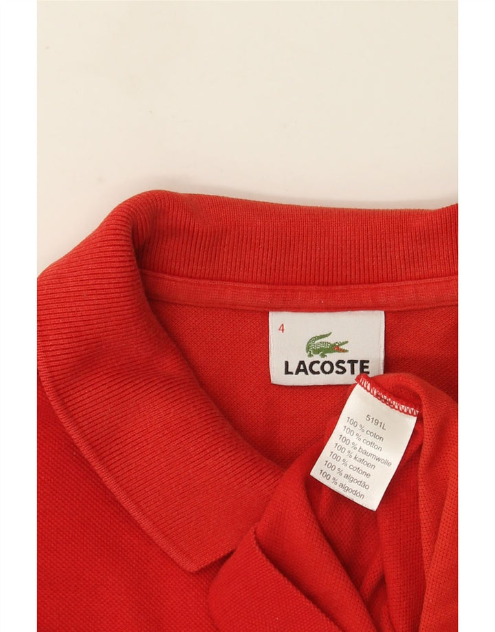 Lacoste muška polo majica veličine 4, srednje crveni pamuk