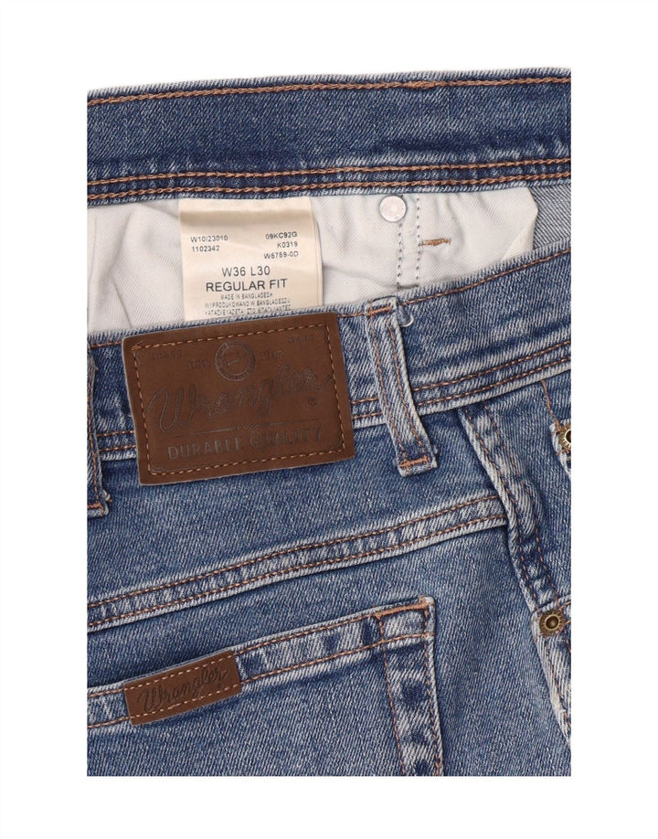 WRANGLER Muške ravne traperice W36 L30 plavi pamuk