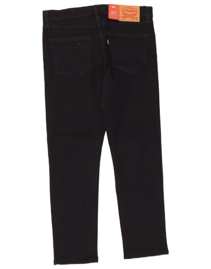 Levi's ženske 511 uske traperice W34 L28 tamnoplavi pamuk