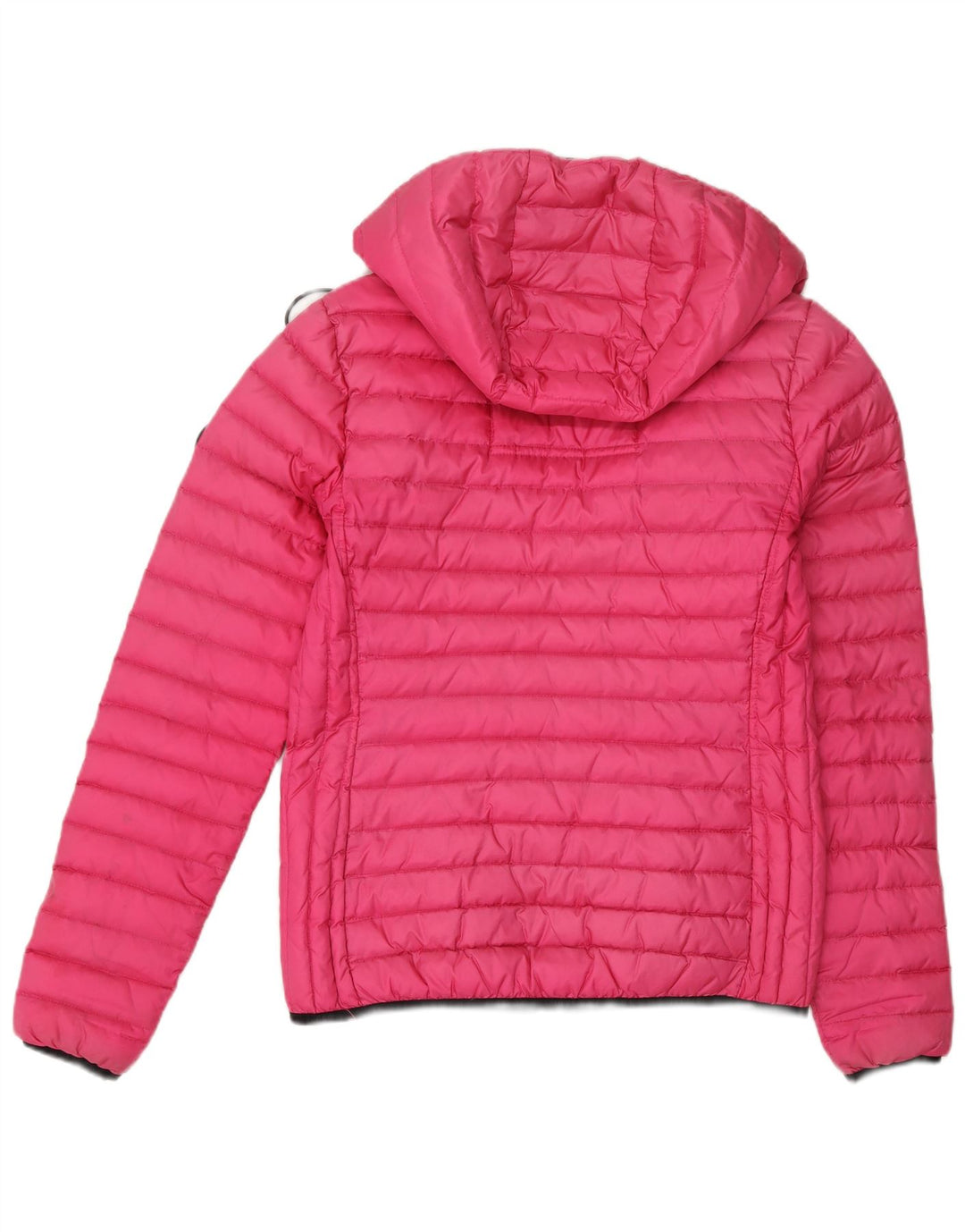 Superdry ženska podstavljena jakna s kapuljačom UK 10 Mala ružičasta najlonska