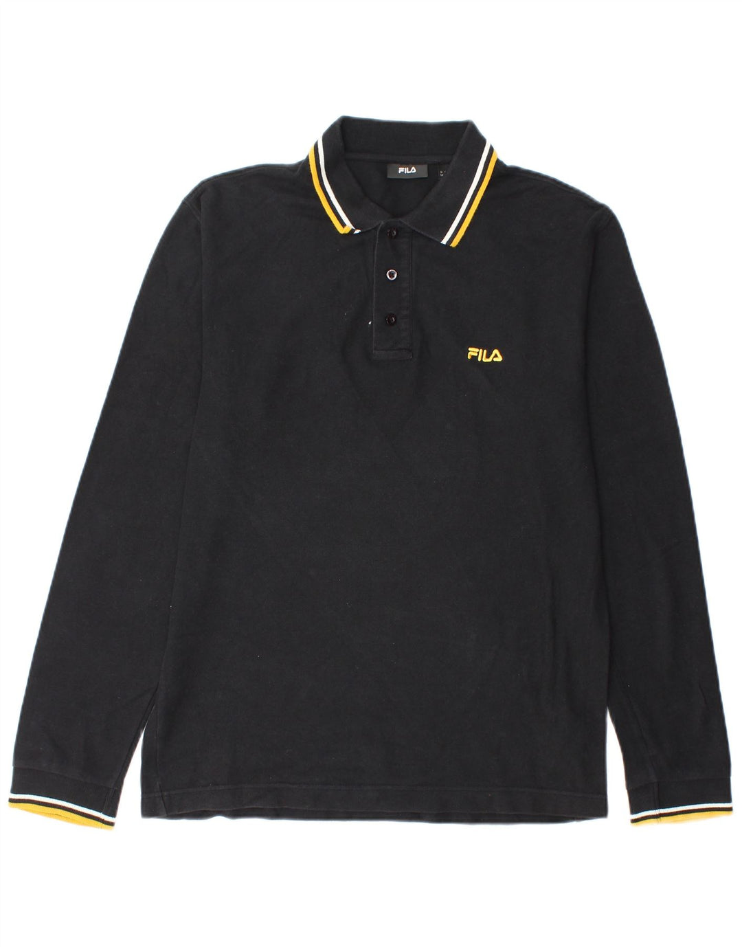 Fila muška polo majica dugih rukava Srednje crni pamuk