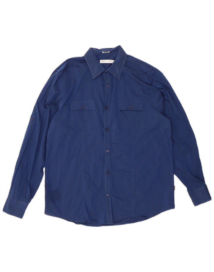 CALVIN KLEIN Muška košulja Large Blue Pamuk