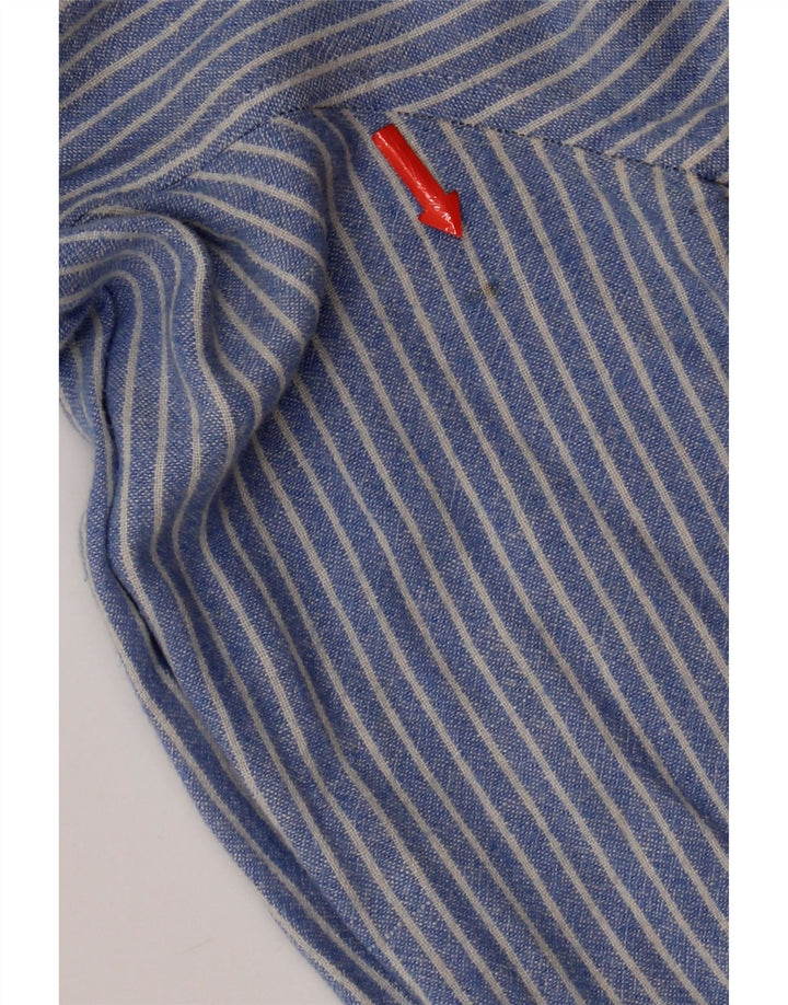 Crew Clothing Muška košulja srednje plave pruge od lana