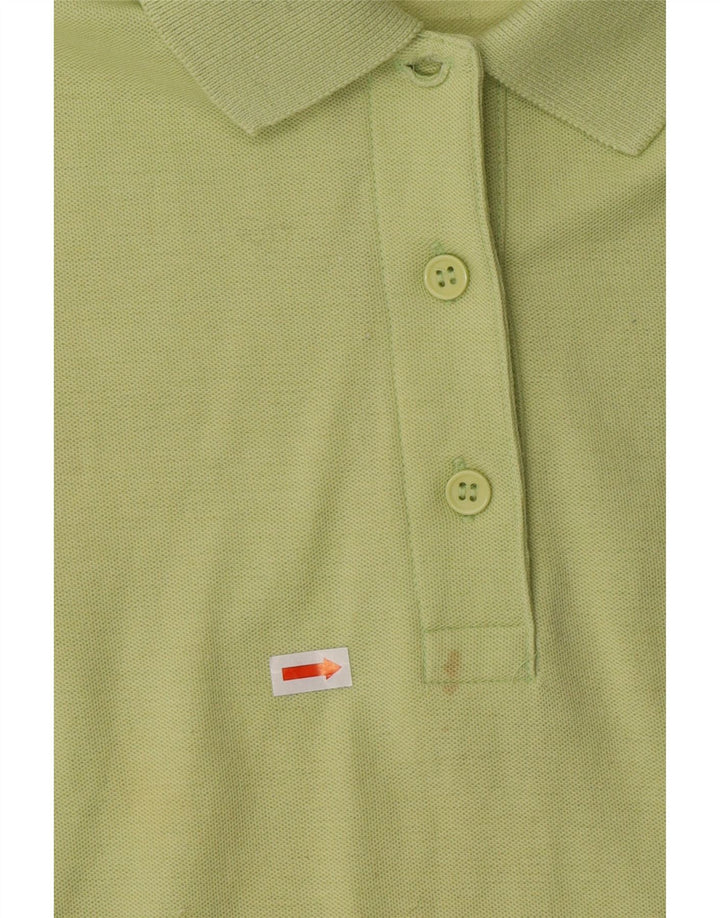 BALLOON Womens Polo Shirt UK 14 Medium Green Cotton