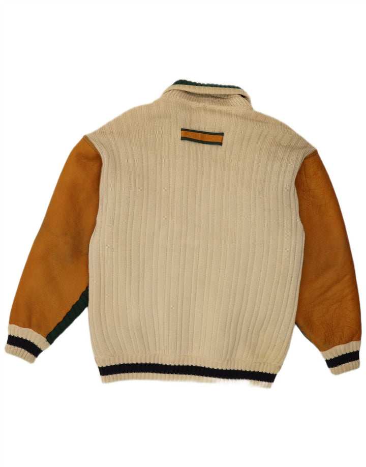 Umberto Bilancioni muška jakna UK 40 velika žuta koža u blokovima boja