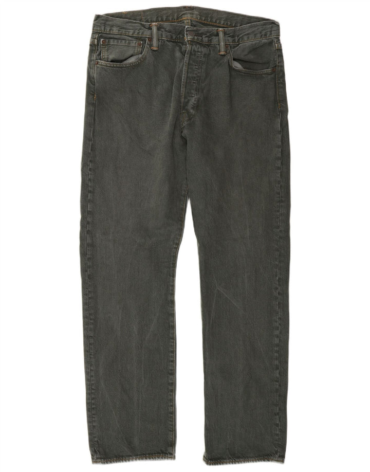 Levi's muške 501 ravne traperice W34 L30 sivi pamuk