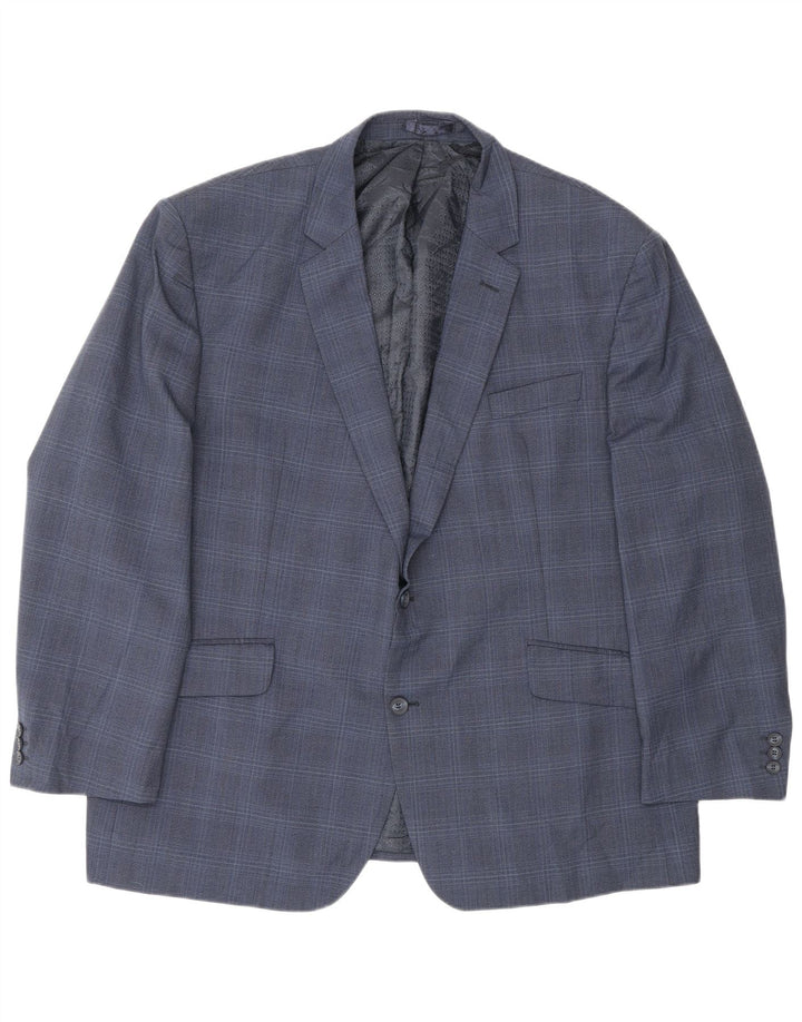 Pierre Cardin muška jakna sa 2 gumba UK 50 5XL tamnoplavi karirani
