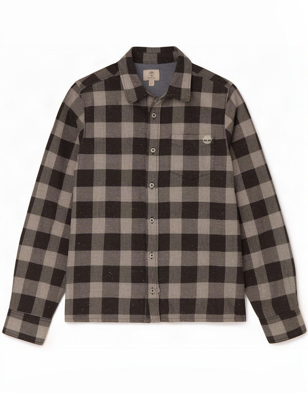 Flanelska majica Timberland za dječake 13-14 godina Mala siva pamuk od ginghama
