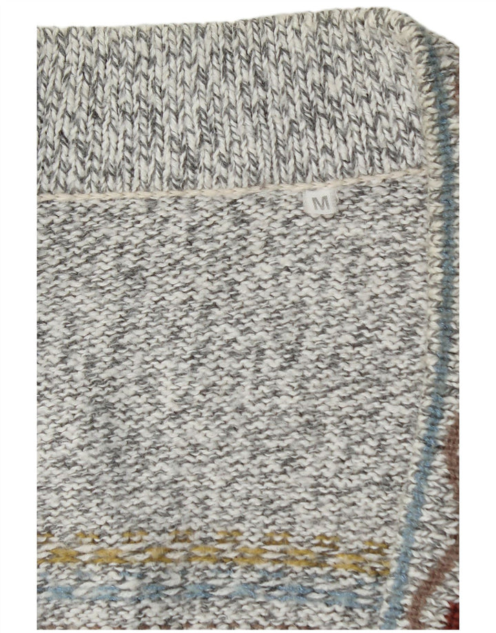 VINTAGE muški kardigan džemper srednje sive svijetle boje