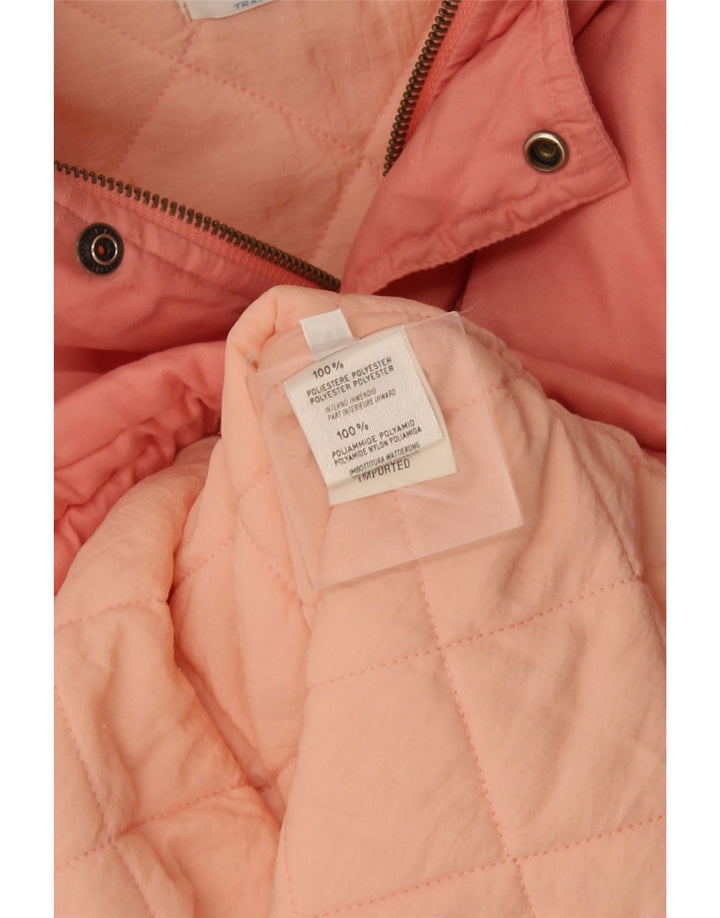 Benetton ženska podstavljena jakna s kapuljačom UK 18 XL ružičasti poliester