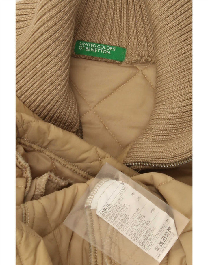 Benetton ženska prošivena jakna UK 10 mala bež poliamid