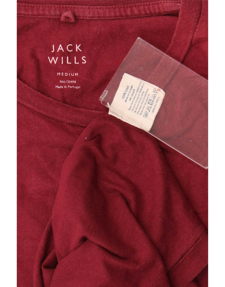 Jack Wills Muška majica kratkih rukava Srednji bordo pamuk