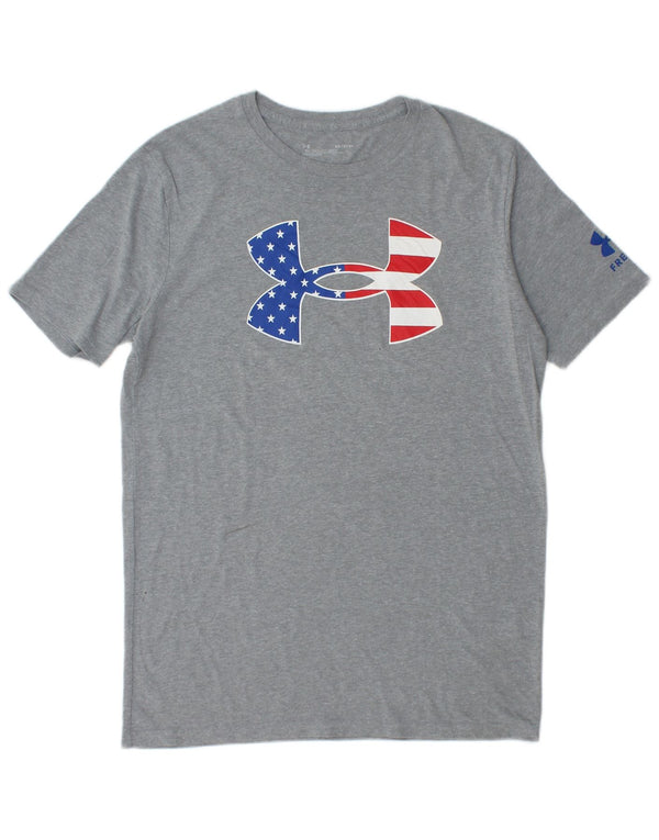Under Armour muška majica kratkih rukava s grafičkim motivima, mali sivi flekasti pamuk