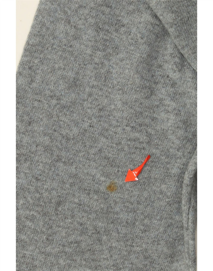 BENETTON Muški pulover s rol izrezom Veliki sivi Argyle/Diamond Wool