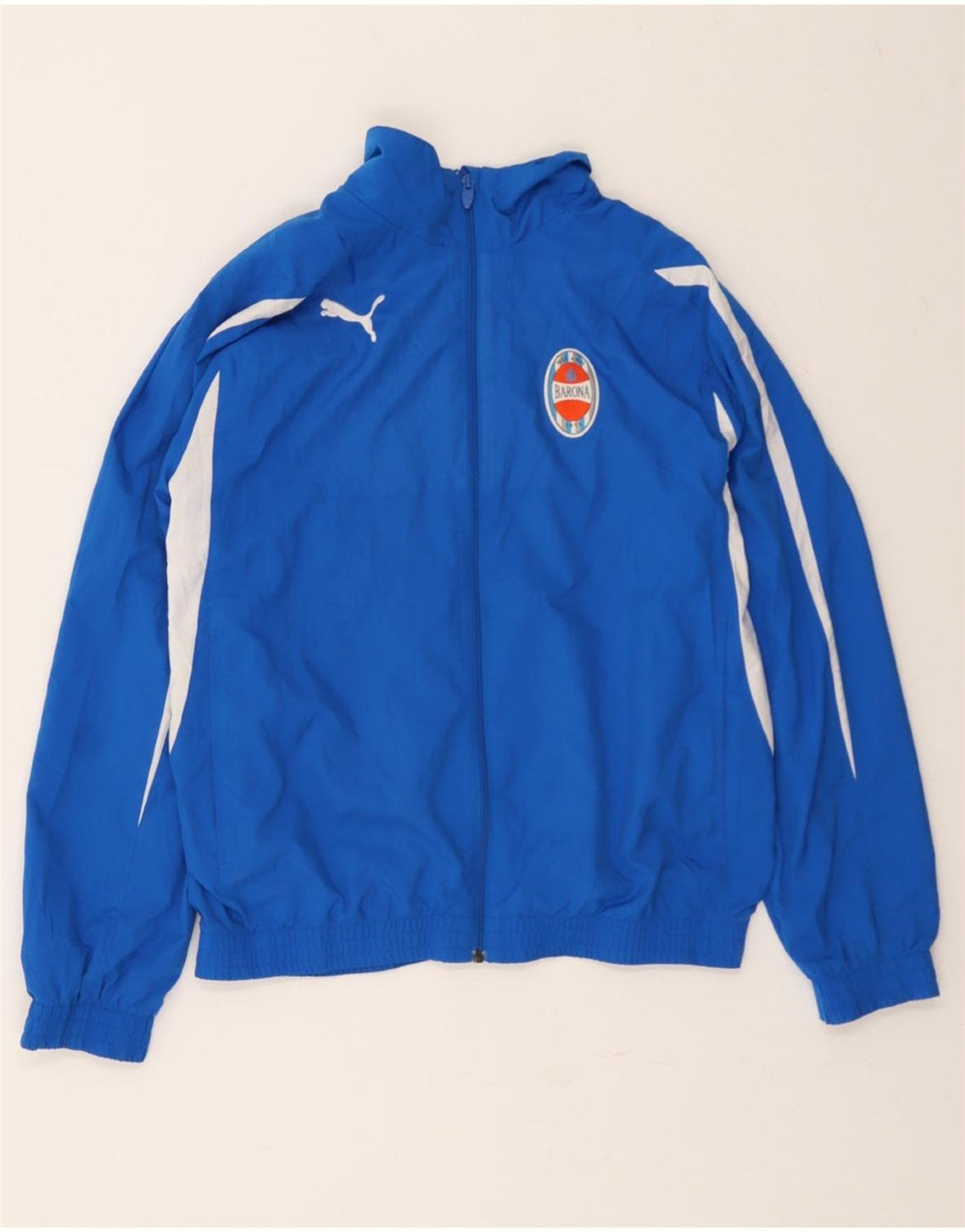 PUMA Mens Tracksuit Top Jacket Small Blue Colourblock Polyester Vintage Puma and Second-Hand Puma from Messina Hembry 