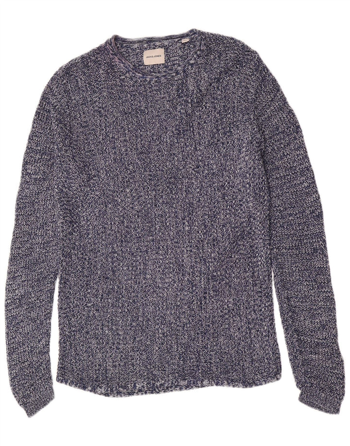 Jack & Jones muški džemper s okruglim izrezom Srednji tamnoplavi pamuk