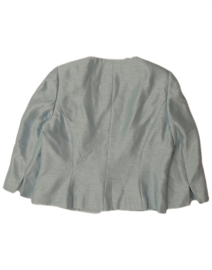 JACQUES VERT Ženska jakna sako s 3/4 rukavima i jednim gumbom UK 14 Velika plava