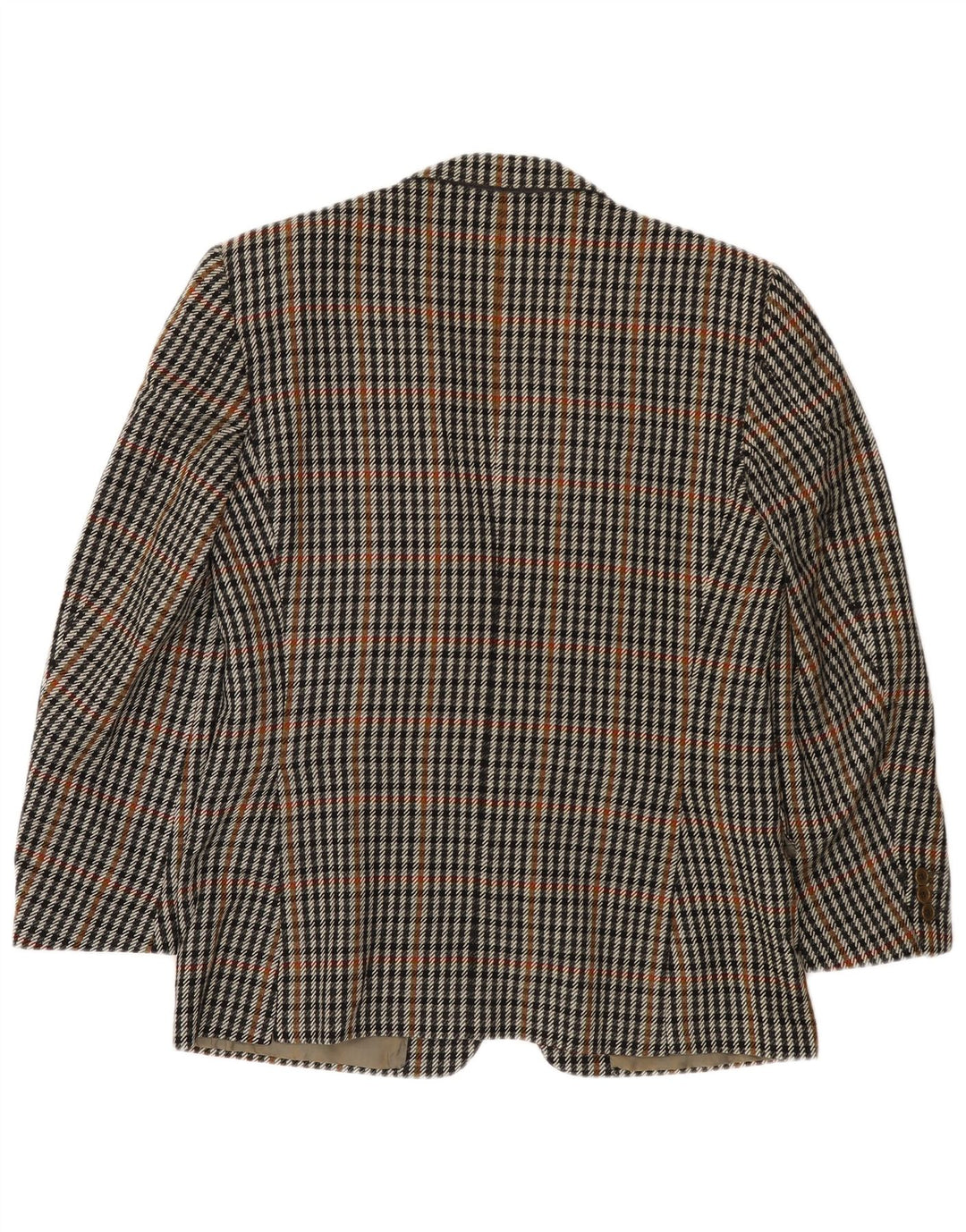 VINTAGE Muška jakna sa 2 gumba IT 50 Large Grey Houndstooth Wool