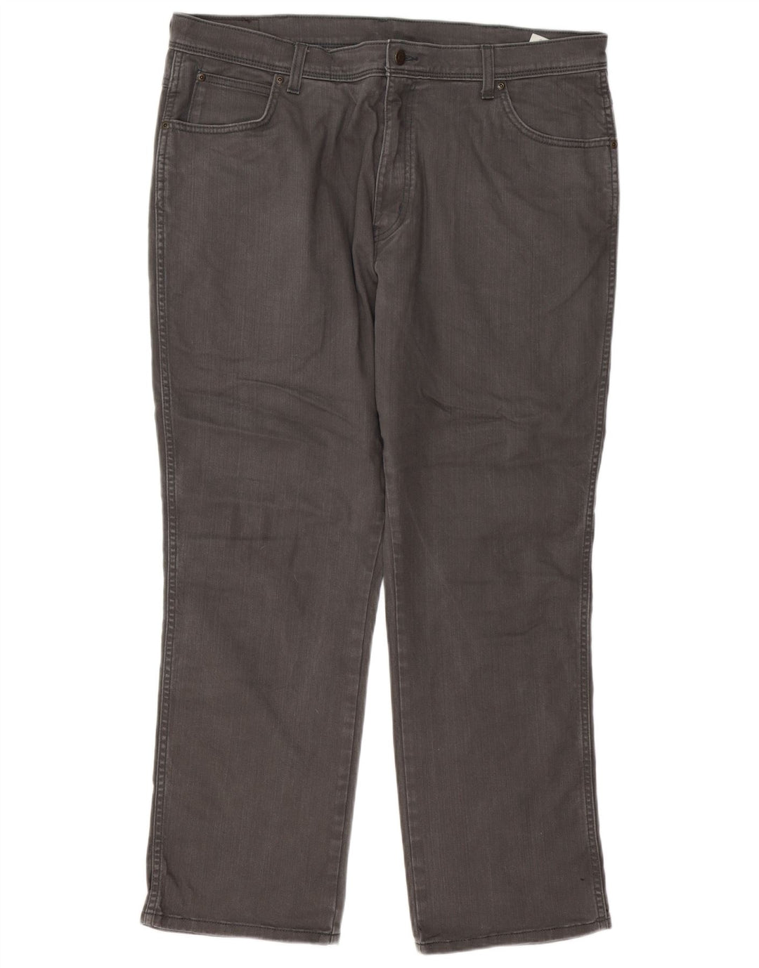 Wrangler muške obične ravne traperice W40 L30 sivi pamuk
