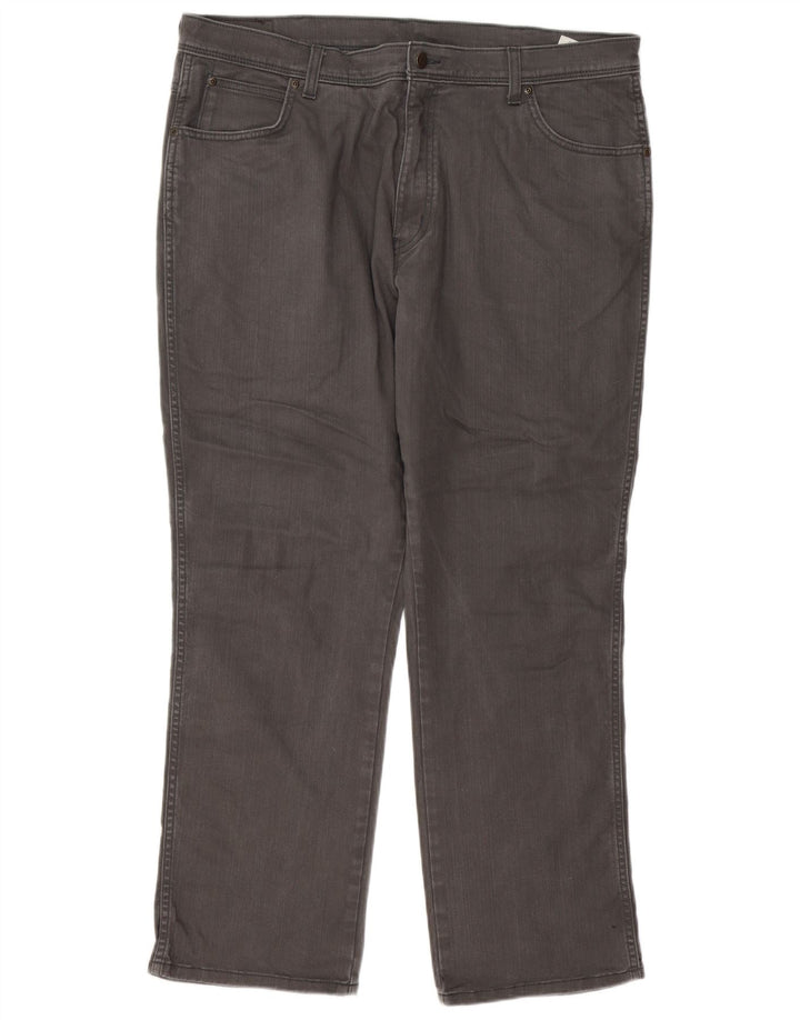 Wrangler muške obične ravne traperice W40 L30 sivi pamuk