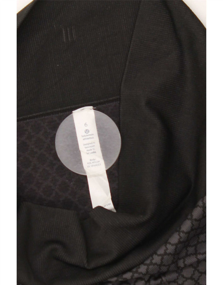 Lululemon ženske kapri tajice US 6 srednje sive geometrijske najlonske hlače