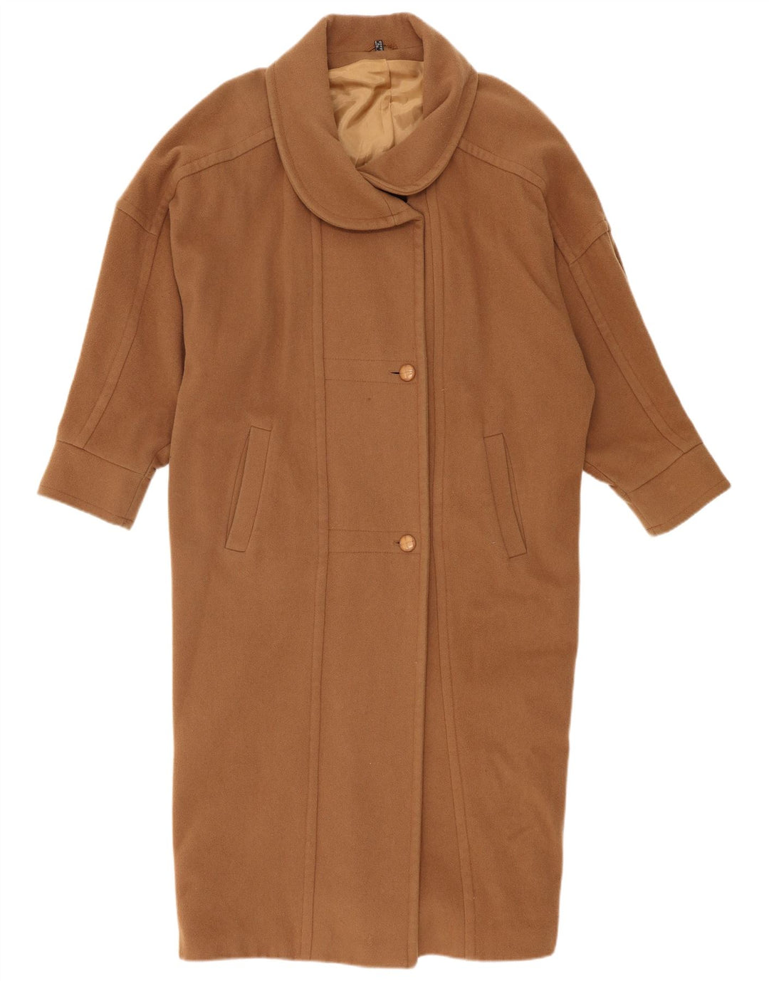 Vintage ženski preveliki kaput UK 14 velika smeđa vuna