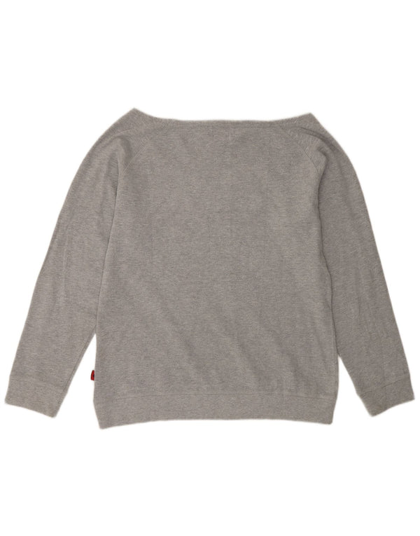 Kappa Ženski džemper s grafičkim motivima UK 18 XL Sivo Flecked Cotton Heart