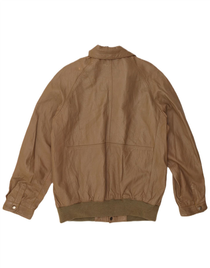 VINTAGE muška kožna jakna UK 38 Srednje smeđa koža