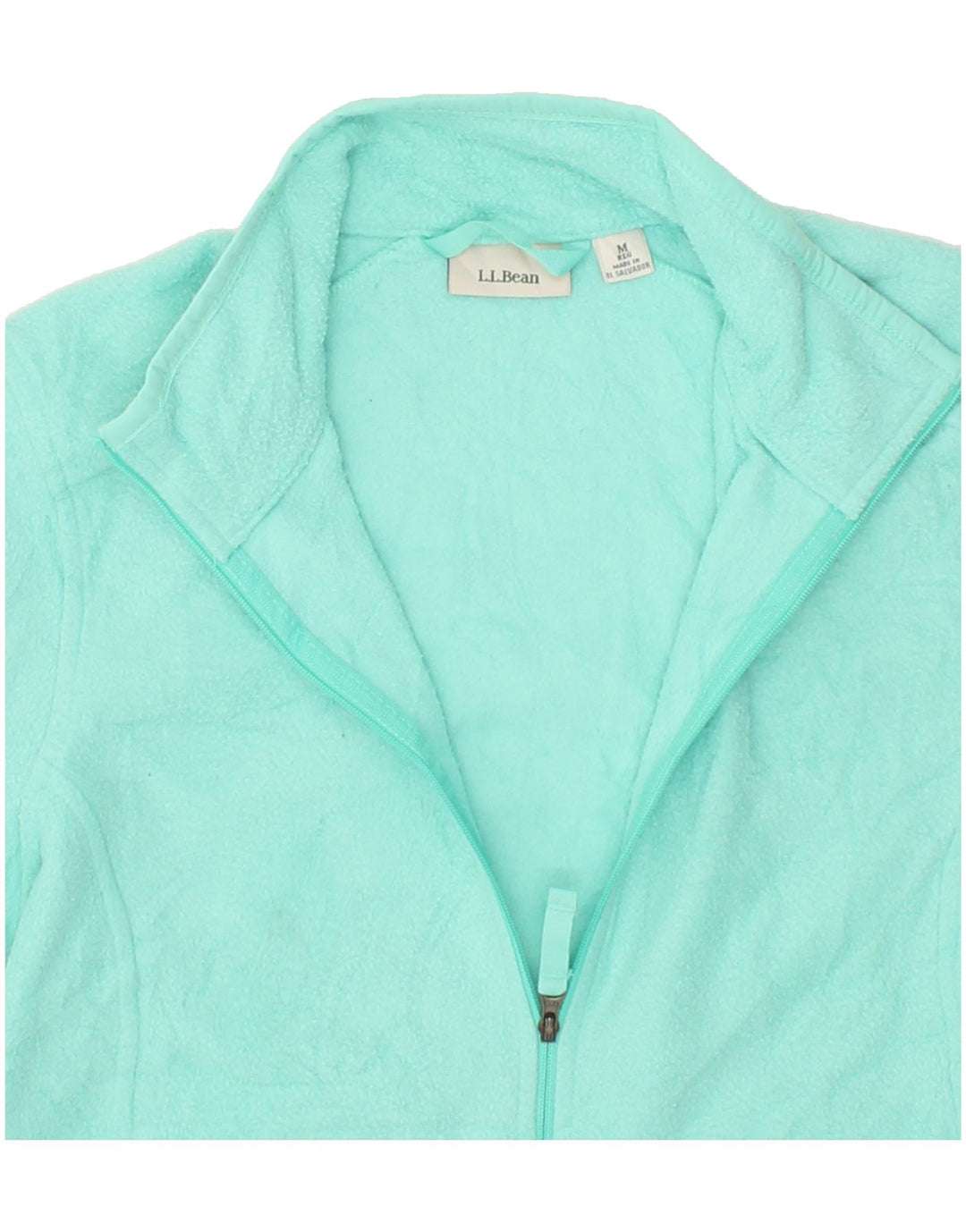 L.L.BEAN Womens Fleece Jacket UK 14 Medium Turquoise Polyester | Vintage L.L.Bean | Thrift | Second-Hand L.L.Bean | Used Clothing | Messina Hembry 
