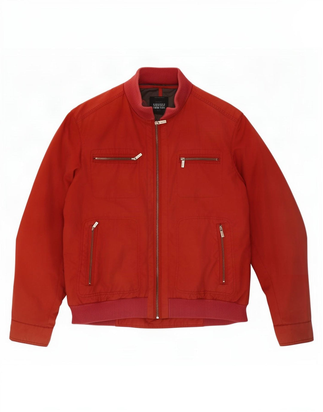 Muška bomber jakna Massimo Dutti UK 40 veliki crveni najlon