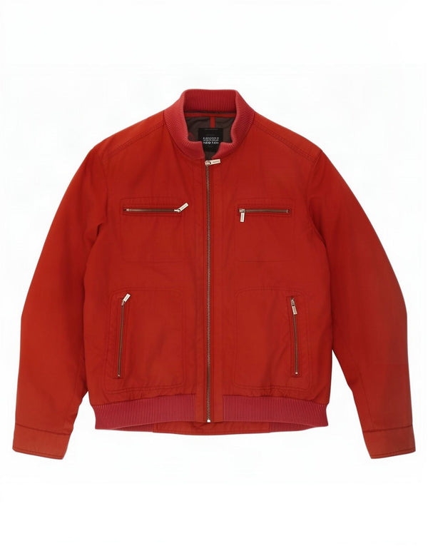 Muška bomber jakna Massimo Dutti UK 40 veliki crveni najlon