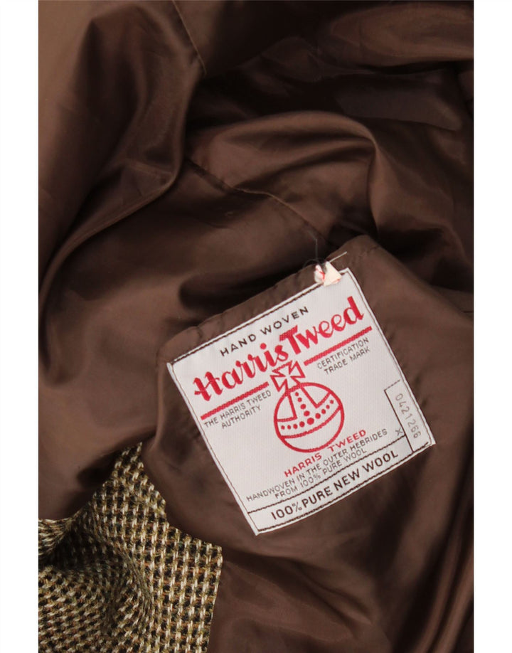Harris Tweed Muški sako sa 3 gumba UK 40 Veliki smeđi karirani nova vuna