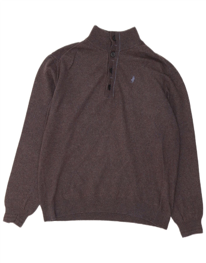 MARLBORO CLASSICS Ženski džemper s dugmadima i ovratnikom UK 18 XL Sivi rajon